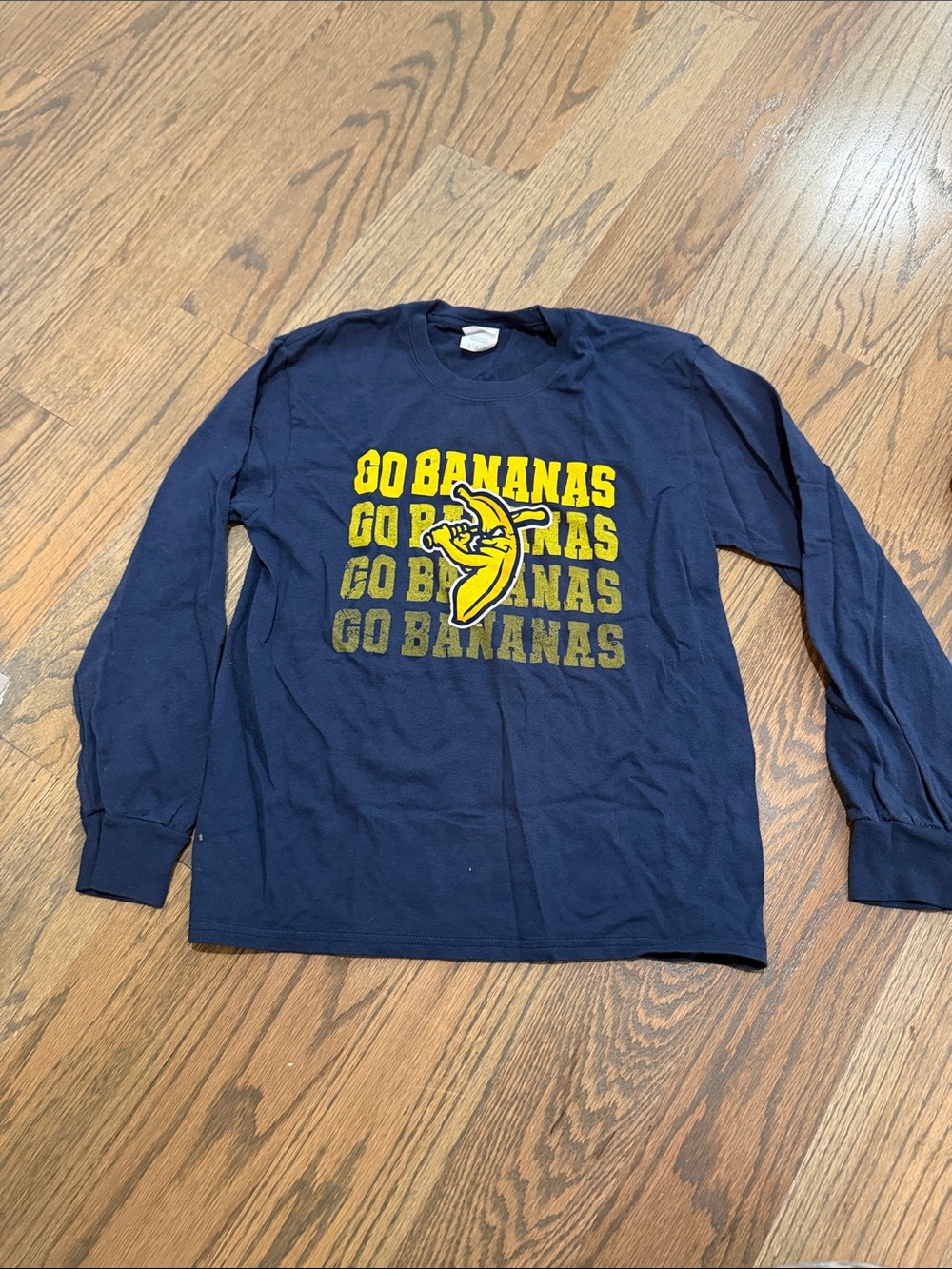 Savanah Bananas Navy Long-Sleeve TShirt (youth large)